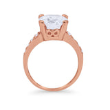 Solitaire Accent Wedding Engagement Ring Round CZ 925 Sterling Silver
