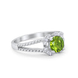 Art Deco Halo Wedding Engagement Ring Round Cubic Zirconia 925 Sterling Silver