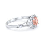 Art Deco Filigree Vintage Style Wedding Ring Round Cubic Zirconia 925 Sterling Silver