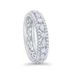 Art Deco Full Eternity Band Ring Round 925 Sterling Silver