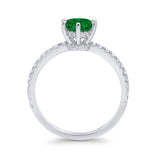 Art Deco Solitaire Accent Dazzling Wedding Ring Round Cubic Zirconia 925 Sterling Silver