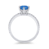 Art Deco Solitaire Accent Dazzling Wedding Ring Round Cubic Zirconia 925 Sterling Silver