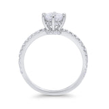 Art Deco Solitaire Accent Dazzling Wedding Ring Round Cubic Zirconia 925 Sterling Silver