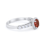 Art Deco Wedding Bridal Ring Round Cubic Zirconia Accent 925 Sterling Silver