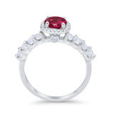 Art Deco Wedding Bridal Ring Round Cubic Zirconia Accent 925 Sterling Silver