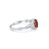 Halo Twisted Infinity Shank Wedding Bridal Ring Round Cubic Zirconia 925 Sterling Silver