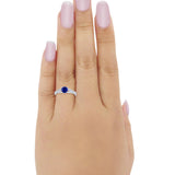 Vintage Style Art Deco Round Wedding Ring Cubic Zirconia 925 Sterling Silver