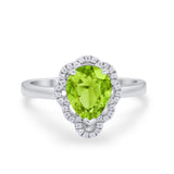 Art Deco Teardrop Pear Shape Wedding Bridal Ring Round Cubic Zirconia 925 Sterling Silver