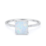 Cushion Cut Art Deco Wedding Engagement Bridal Ring Round Cubic Zirconia 925 Sterling Silver