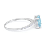 Cushion Cut Art Deco Wedding Engagement Bridal Ring Round Cubic Zirconia 925 Sterling Silver