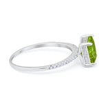 Cushion Cut Art Deco Wedding Engagement Bridal Ring Round Cubic Zirconia 925 Sterling Silver