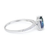 Cushion Cut Art Deco Wedding Engagement Bridal Ring Round Cubic Zirconia 925 Sterling Silver