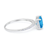 Cushion Cut Art Deco Wedding Engagement Bridal Ring Round Cubic Zirconia 925 Sterling Silver