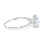 Cushion Cut Art Deco Wedding Engagement Bridal Ring Round Cubic Zirconia 925 Sterling Silver