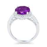 Halo Art Deco Wedding Engagement Bridal Ring Round Simulated Cubic Zirconia 925 Sterling Silver