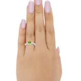 Twist Infinity Shank Ring Round Simulated Cubic Zirconia 925 Sterling Silver