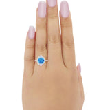 Fancy Design Art Deco Wedding Engagement Ring Round Cubic Zirconia 925 Sterling Silver