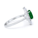 Fancy Design Art Deco Wedding Engagement Ring Round Cubic Zirconia 925 Sterling Silver