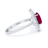 Fancy Design Art Deco Wedding Engagement Ring Round Cubic Zirconia 925 Sterling Silver