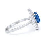 Fancy Design Art Deco Wedding Engagement Ring Round Cubic Zirconia 925 Sterling Silver