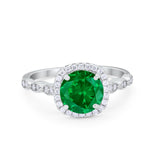 Art Deco Wedding Ring Band Bridal Set Large Round Cubic Zirconia 925 Sterling Silver