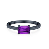 Radiant Cut Solitaire Wedding Engagement Ring Round Cubic Zirconia 925 Sterling Silver