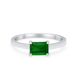 Radiant Cut Solitaire Wedding Engagement Ring Round Cubic Zirconia 925 Sterling Silver