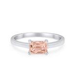 Radiant Cut Solitaire Wedding Engagement Ring Round Cubic Zirconia 925 Sterling Silver