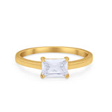 Radiant Cut Solitaire Wedding Engagement Ring Round Cubic Zirconia 925 Sterling Silver