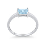 Radiant Cut Solitaire Wedding Engagement Ring Round Cubic Zirconia 925 Sterling Silver