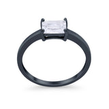 Radiant Cut Solitaire Wedding Engagement Ring Round Cubic Zirconia 925 Sterling Silver