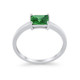 Radiant Cut Solitaire Wedding Engagement Ring Round Cubic Zirconia 925 Sterling Silver