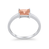 Radiant Cut Solitaire Wedding Engagement Ring Round Cubic Zirconia 925 Sterling Silver