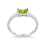Radiant Cut Solitaire Wedding Engagement Ring Round Cubic Zirconia 925 Sterling Silver