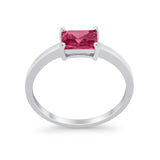 Radiant Cut Solitaire Wedding Engagement Ring Round Cubic Zirconia 925 Sterling Silver