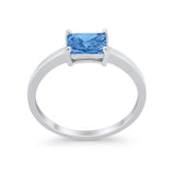Radiant Cut Solitaire Wedding Engagement Ring Round Cubic Zirconia 925 Sterling Silver