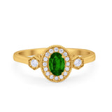 Art Deco Wedding Ring Round Simulated Cubic Zirconia 925 Sterling Silver