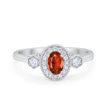 Art Deco Wedding Ring Round Simulated Cubic Zirconia 925 Sterling Silver