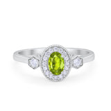 Art Deco Wedding Ring Round Simulated Cubic Zirconia 925 Sterling Silver