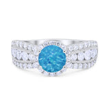 Vintage Style Engagement Bridal Ring Simulated Cubic Zirconia 925 Sterling Silver
