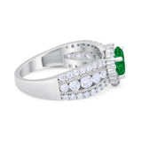 Vintage Style Engagement Bridal Ring Simulated Cubic Zirconia 925 Sterling Silver