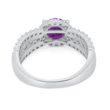 Vintage Style Engagement Bridal Ring Simulated Cubic Zirconia 925 Sterling Silver