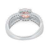 Vintage Style Engagement Bridal Ring Simulated Cubic Zirconia 925 Sterling Silver