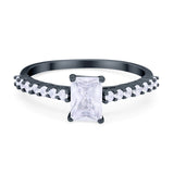 Vintage Style Radiant Cut Wedding Engagement Ring Cubic Zirconia 925 Sterling Silver