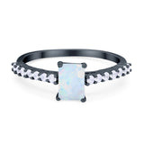 Vintage Style Radiant Cut Wedding Engagement Ring Cubic Zirconia 925 Sterling Silver
