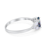 Oval Art Deco Wedding Engagement Ring Marquise Cubic Zirconia 925 Sterling Silver