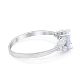 Oval Art Deco Wedding Engagement Ring Marquise Cubic Zirconia 925 Sterling Silver