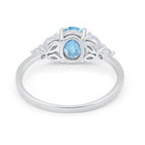 Oval Art Deco Wedding Engagement Ring Marquise Cubic Zirconia 925 Sterling Silver
