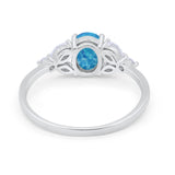 Oval Art Deco Wedding Engagement Ring Marquise Cubic Zirconia 925 Sterling Silver