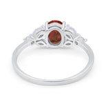 Oval Art Deco Wedding Engagement Ring Marquise Cubic Zirconia 925 Sterling Silver